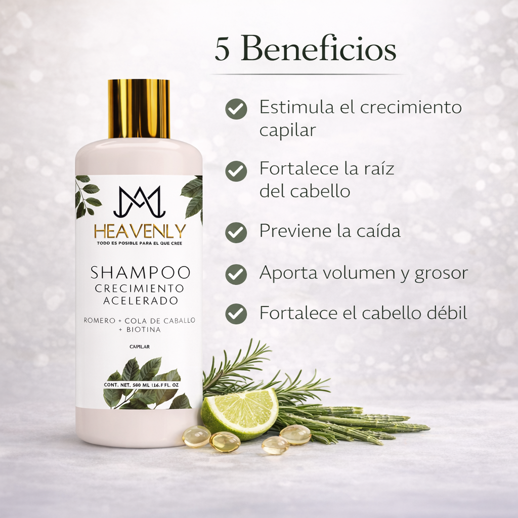 Shampoo capilar de crecimiento acelerado