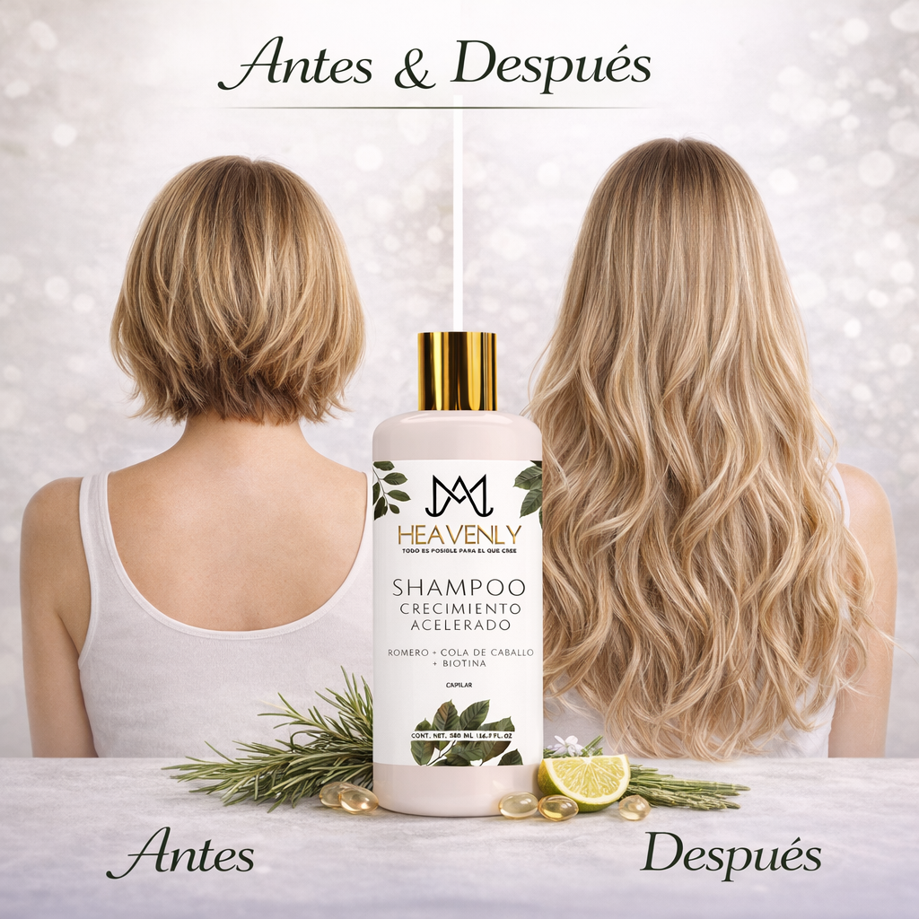 Shampoo capilar de crecimiento acelerado