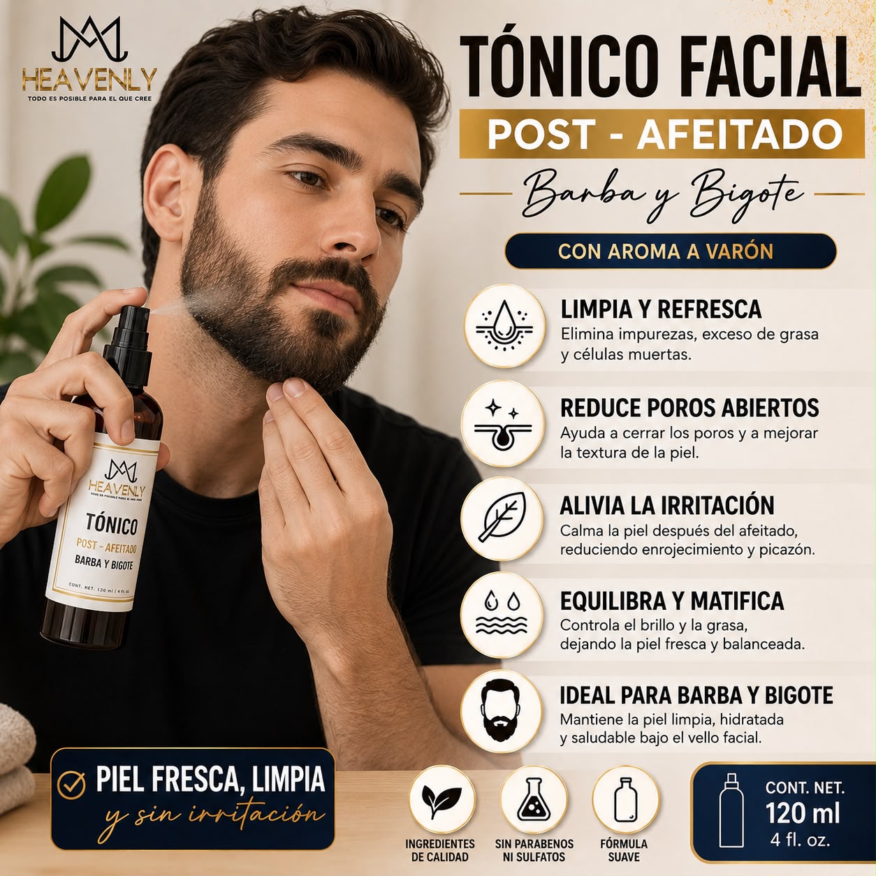 TONICO POST - AFEITADO BARBA Y BIGOTE